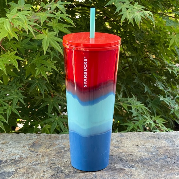 NWT Starbucks Summer Gradient Red/Blue- 24oz - Picture 1 of 5